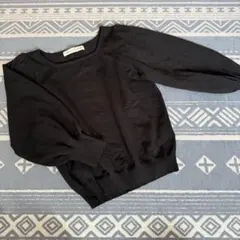 nano universe ナノユニバース パフスリーブニット ブラック