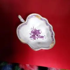 花柄 波型ボウル 取っ手付き