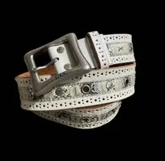 BORN1NH3LL Leopard Studded Logo Belt - メルカリ