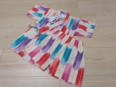 子供用 甚平 矢絣柄 マルチカラー