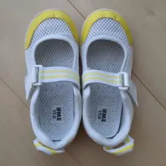 IFME 17cm ホワイト/イエロー スクールシューズ