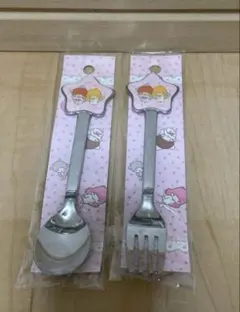 サンリオ❣️激レア キキララ スプーン フォーク セット レトロ 2004
