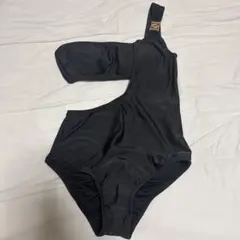 ワンショルダー ワンピース水着 ブラック ゴールド金具 ダーリッチのサムネイル