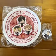 くら寿司　ハイキュー　コラボ　オリジナル寿司皿　音駒高校　オマケ缶バッジ付