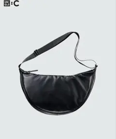 UNIQLO C レザータッチラウンドショルダーバッグ