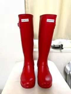HUNTERハンター★レインブーツ トール ロング 赤 レッド 24cm