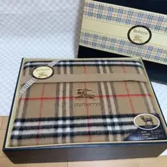 2個セットバーバリー Burberrys 純毛毛布 ラムMIX 140×200 - メルカリ