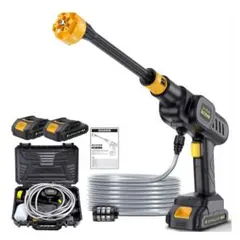 コードレス高圧洗浄機 充電式 強力噴射 自吸式 洗車機 2個バッテリー付き 車