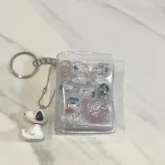 ⭐︎スヌーピー⭐︎ ミニシール帳キーホルダー　クリアラメ入り　ボンボンドロップ