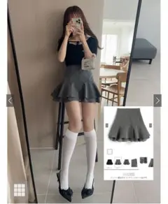 インパン裏地付きフレアミニスカート