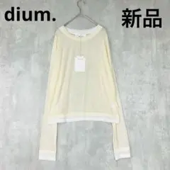 ♪新品　dium. ディウム　シアー　レイヤード　トップス　アイボリー　長袖