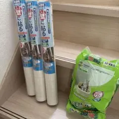 壁に貼る爪とぎ防止シート 6本 デオトイレ消臭シートセットのサムネイル