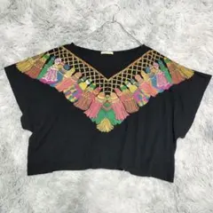 【ローズバッド】トップス Vネック ワイド プリント ゆったり オシャレのサムネイル
