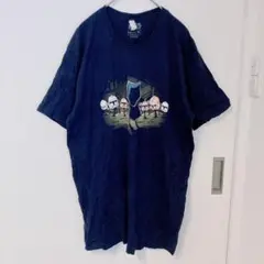スターウォーズ　ツートートル　グラフィックTシャツ　半袖 紺色 綿　ネイビー