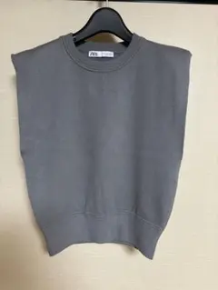 値下げします　ZARA 夏　ノースリーブニットトップス