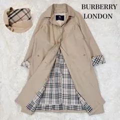 極美品　バーバリーロンドン　ロングコート ノバチェック　コットン　ライナー付き