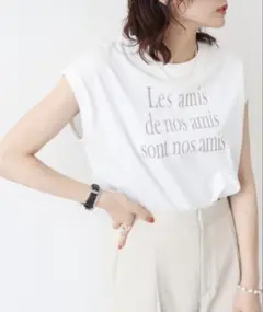 earth music&ecology レディース ロゴTシャツ ホワイト