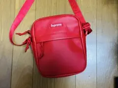 Supreme Leather Shoulder Bag RED