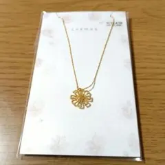 cosmos フラワーモチーフ ネックレス ゴールド系
