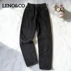 LENO&CO ハイウエスト テーパードジーンズ　黒　サイズ2