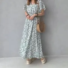 fifth フィフス 花柄 ロングワンピース マキシ 春 旅行 リゾート F