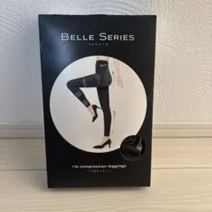 Belle Series リブ着圧レギンス ブラック Lサイズ