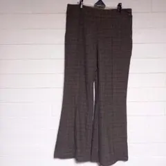 GU　ツイーディフレアパンツ　ダークブラウンXXL ツイード　大きいサイズ
