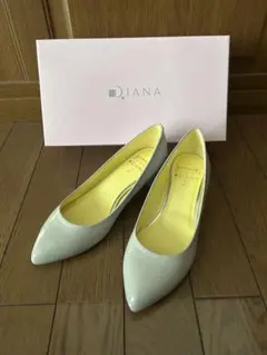 【美品】DIANA レイン パンプス ライトグレー 22.5cmのサムネイル