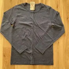 無印良品 オーガニックコットン落ち綿入り 長袖Tシャツ ネイビー M