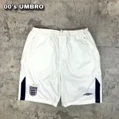 00s UMBRO サッカーイングランド代表 ショートパンツ 古着 刺繍 Y2K