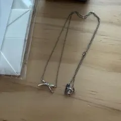 【匿名配送】ete レイヤー リボン ネックレス プラチナム