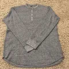 新品 UNIQLO ワッフルヘンリーネックTシャツ/長袖 Mのサムネイル