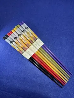 和柄　伝統的なデザインの木製箸5膳セット