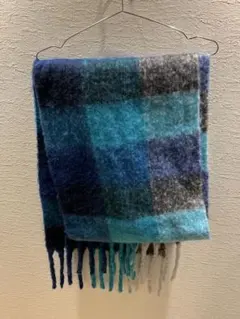 青系チェック柄マフラー One Size URBAN RESEARCH