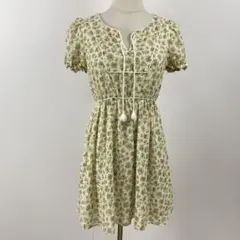 美品 rosebullet ローズブリット パフスリーブワンピース 花柄 フレア