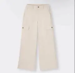GU カーゴワイドパンツ　ナチュラル