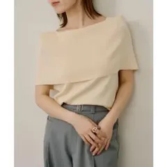【Omekashi】ノースリオフショルニットのサムネイル