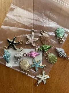 カラフル！！ハンドメイドパーツ⭐︎海のチャーム13個セット