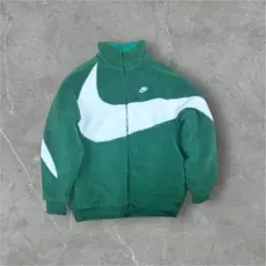 希少　NIKE リバーシブル ボアジャケット グリーンビッグスウッシュ