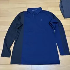 adidas 長袖ポロシャツ ネイビー/ブラック