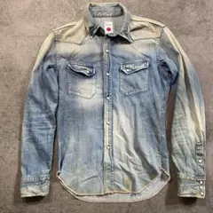 marka マーカ デニムシャツ ヴィンテージ加工Mmade in JAPANのサムネイル