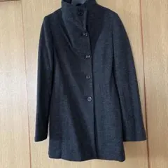 コムサイズム　ウール100% コート　グレー　Lサイズ