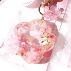 桜咲くシェイカー シャカシャカ キーホルダー チャーム