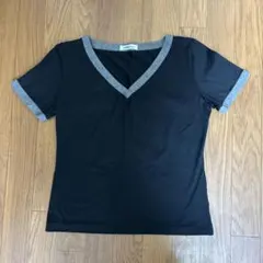 New Yorker Vネック 半袖 Tシャツ ブラック Lサイズのサムネイル
