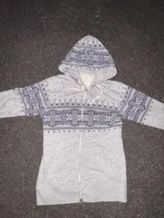 80s Seven Rank Rook ノルディック柄　グレーパーカー