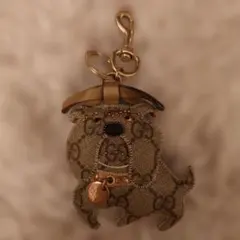GUCCI GGスプリーム ドッグ キーホルダー