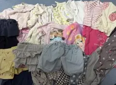 90 95 保育園着　Tシャツ　ズボン　長ズボン　夏服　まとめ売り　女の子