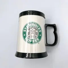 希少✨Starbucks スターバックス コップ 取っ手付き ロゴコップ 白 黒
