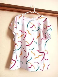 ルコックスポルティフ 未使用 テニスゲームTシャツ カラフル模様 O(LL)のサムネイル