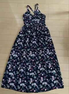 GAP ネイビー花柄キャミワンピース